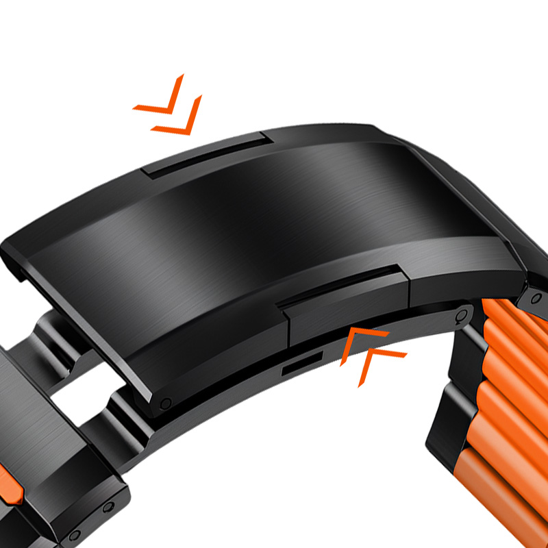 Hoco iWatch WA47 Steel Strap /w rubber inlaid (44/45/46/49mm)