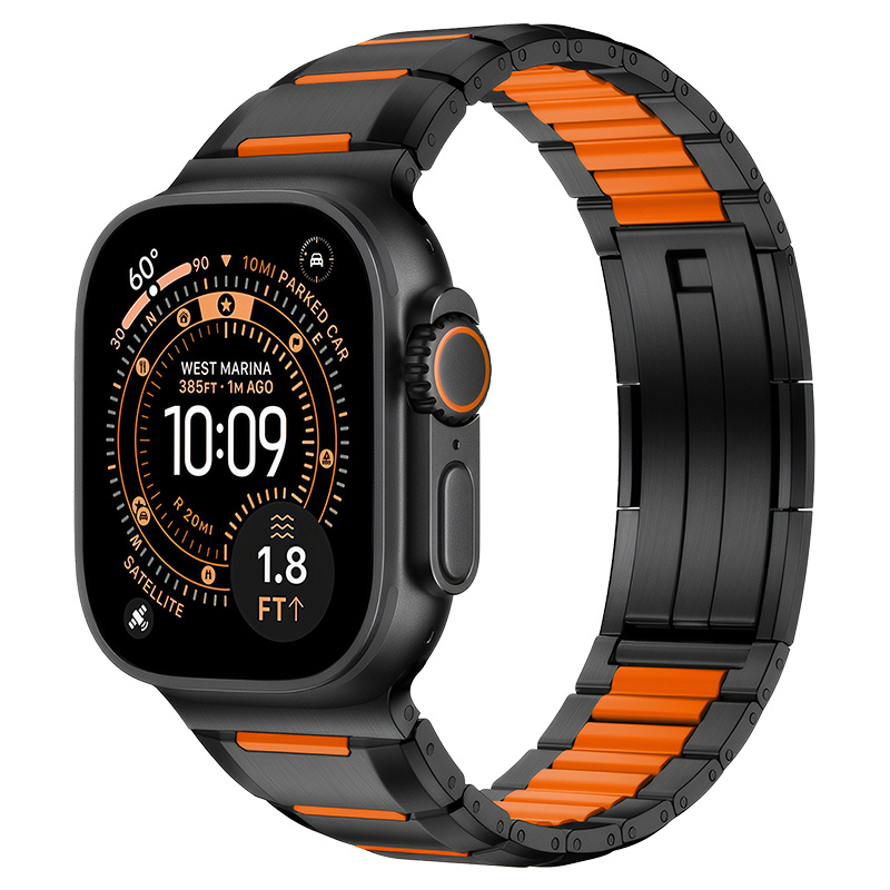 Hoco iWatch WA47 Steel Strap /w rubber inlaid (44/45/46/49mm)