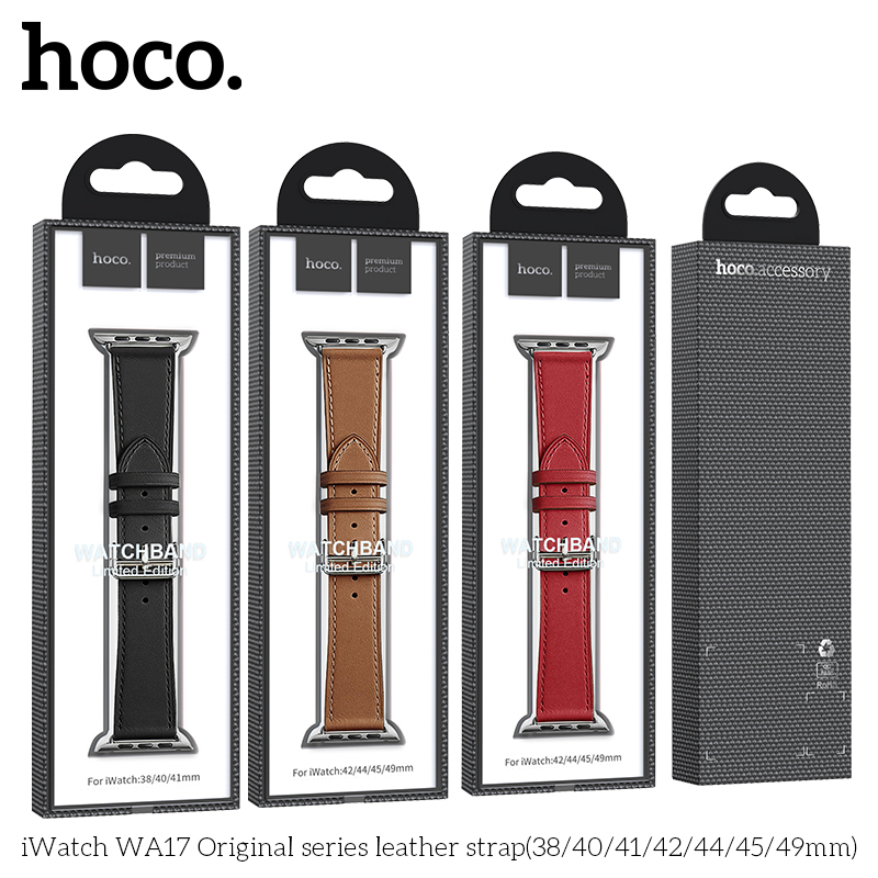 Hoco WA17 Original series leather strap for iWatch (42/44/45/49mm)