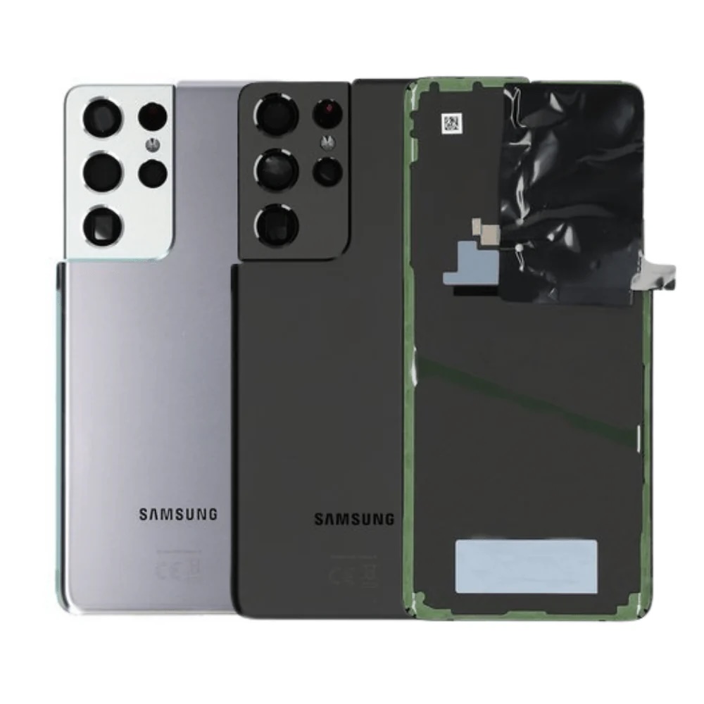 [SP-107]Original Set  Battery Door + Adhesive + Back Camera Lens + Bezel | Samsung Galaxy S21 Ultra 5G - Black