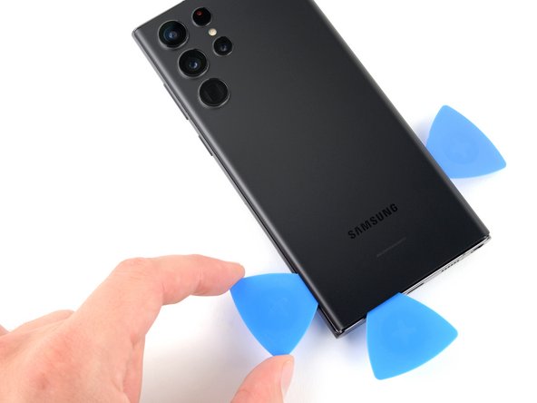 [SP-108] Samsung S23 Ultra | ORIGINAL SET Battery Door +  Adhesive + Back Camera Lens , Bezel - Phantom Black