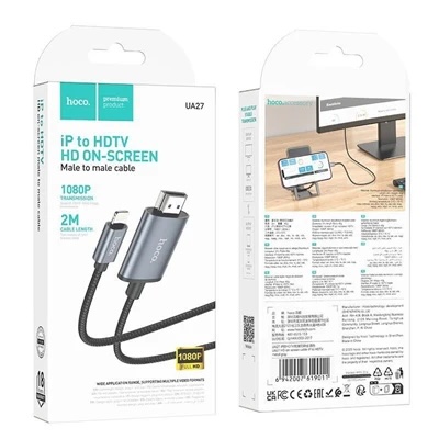HOCO UA27 HD on-screen cable Lightning to HDMI - 2 Meters