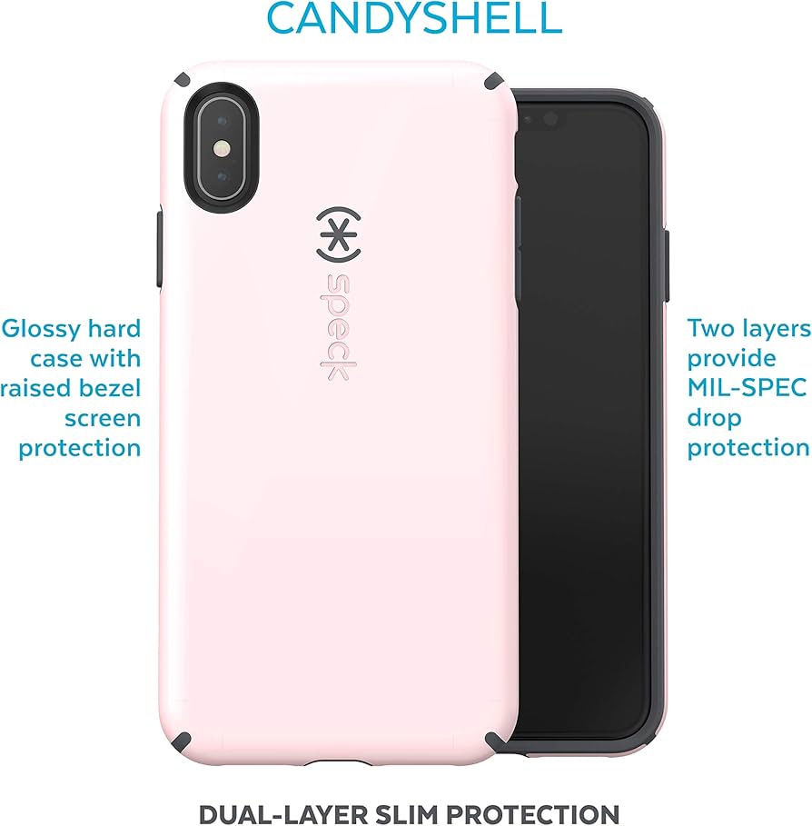 [BWF5-9] Speck Candy Shell Grip | iPhone X/Xs - Cuarzo Rosa/Gris Pizarra