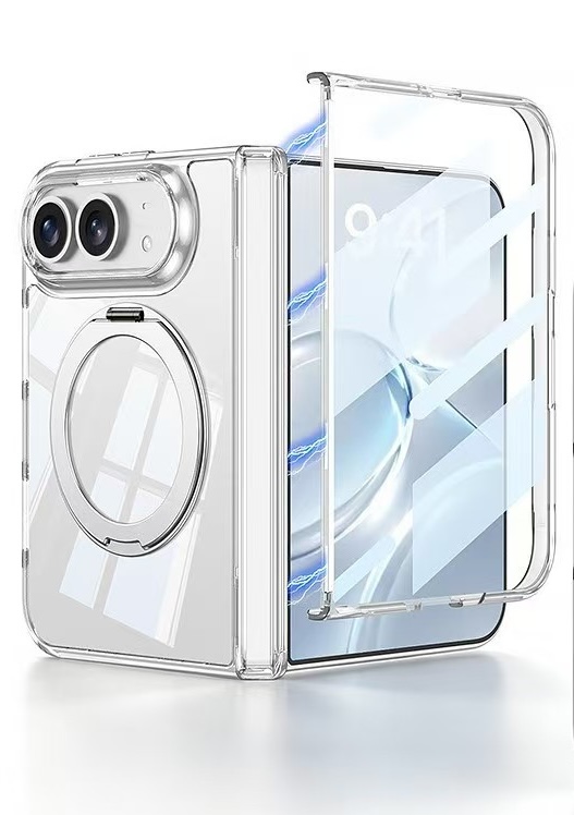 NICO Acrylic Ring Stand, Hinge Cover /w Front Glass | iPhone 18 DUO [Front/Back]