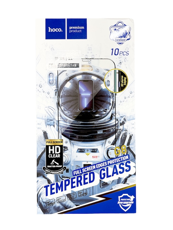 Hoco G8 | Full 3D Tempered Glass | iPhone 13/13 Pro/14 (6.1) - [10 GLASS PACK]